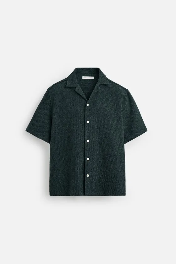 РУБАШКА RELAXED-FIT ИЗ РЕЛЬЕФНОЙ ТКАНИ