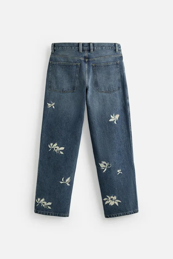ДЖИНСЫ RELAXED FIT С ВЫШИВКОЙ