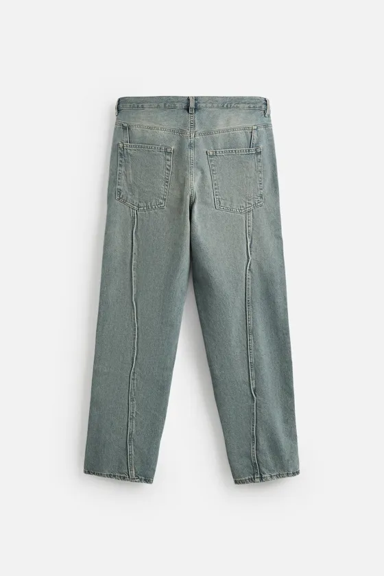 ДЖИНСЫ BAGGY FIT С ДЕКОРАТИВНОЙ СТРОЧКОЙ