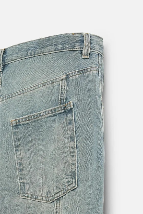 ДЖИНСЫ BAGGY FIT С ДЕКОРАТИВНОЙ СТРОЧКОЙ