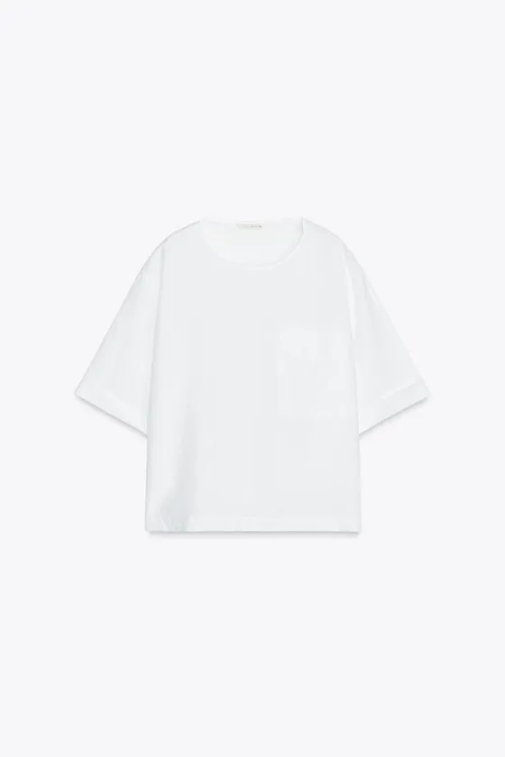 БЛУЗА ИЗ 100% ЛЬНА С КАРМАНОМ — ZW COLLECTION
