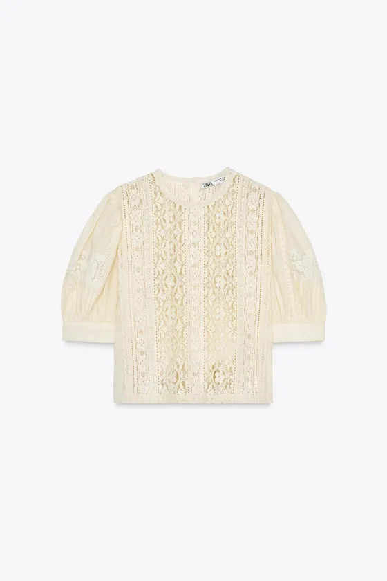 БЛУЗА С КРУЖЕВОМ — ZW COLLECTION