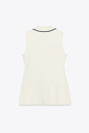 Трикотажный жилет с окантовкой - Заказать в России