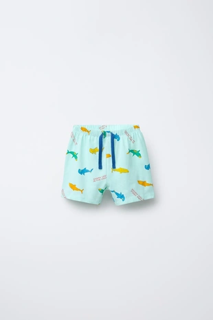 Пижама с футболкой и бермудами с акульим принтом на 2-6 лет- Заказать в России