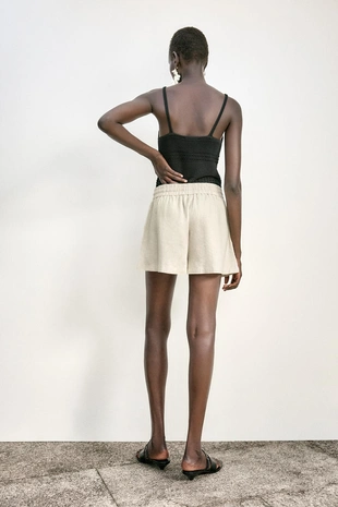 Шорты-боксеры из смесового льна- Заказать в России