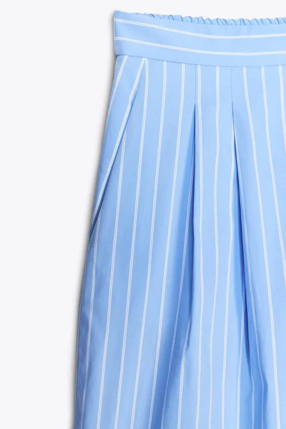 ШОРТЫ В ПОЛОСКУ С ЗАЩИПАМИ — ZW COLLECTION
