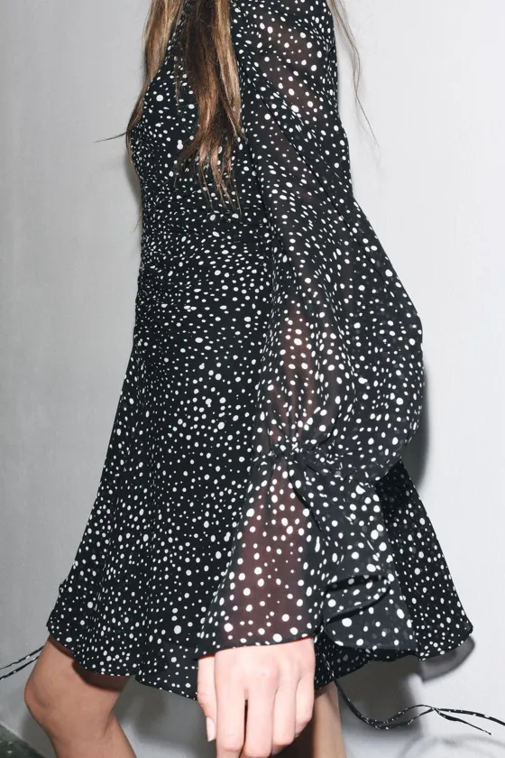 КОРОТКОЕ ПЛАТЬЕ В ГОРОШЕК — ZW COLLECTION
