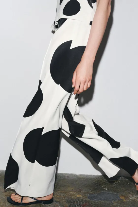 ШИРОКИЕ БРЮКИ В ГОРОШЕК — ZW COLLECTION