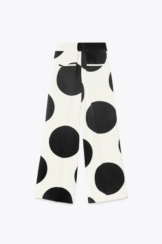 ШИРОКИЕ БРЮКИ В ГОРОШЕК — ZW COLLECTION