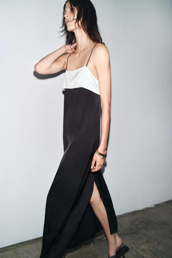 МИНИМАЛИСТИЧНОЕ АТЛАСНОЕ ПЛАТЬЕ — ZW COLLECTION