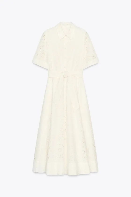 ПЛАТЬЕ-РУБАШКА С ВЫШИВКОЙ — ZW COLLECTION