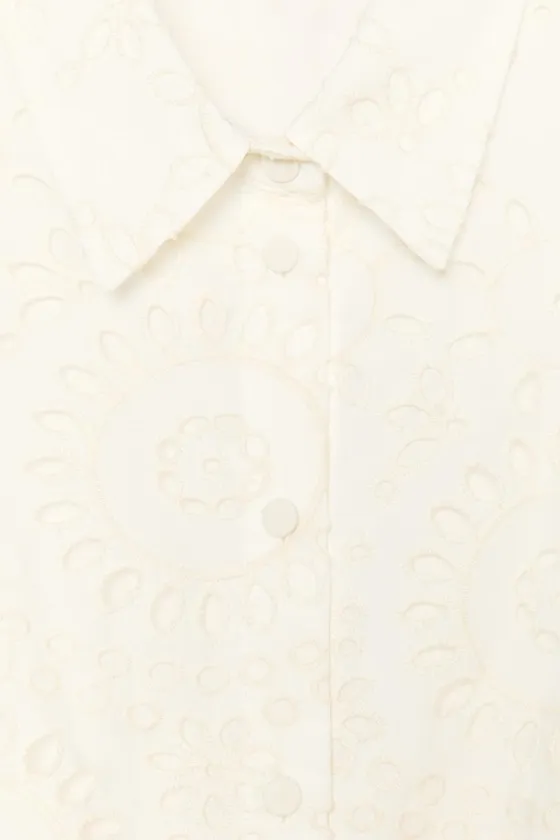 ПЛАТЬЕ-РУБАШКА С ВЫШИВКОЙ — ZW COLLECTION