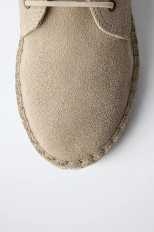 Туфли-дерби из кожи и джута- Заказать в России