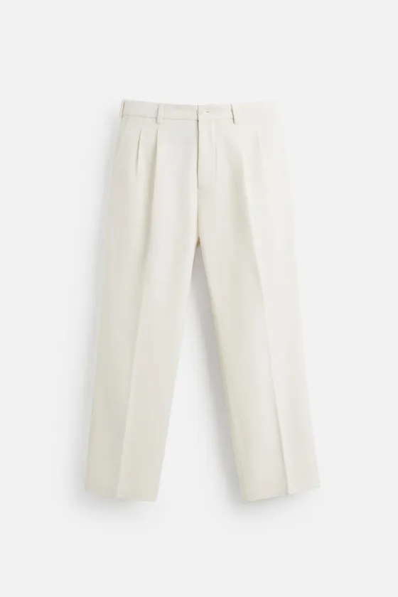БРЮКИ REGULAR FIT ИЗ РЕЛЬЕФНОЙ ТКАНИ