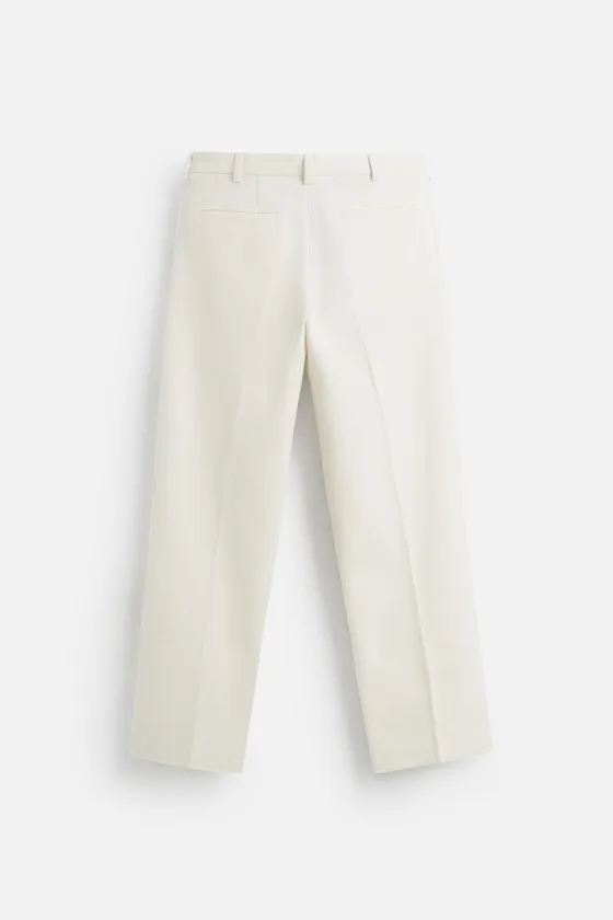 БРЮКИ REGULAR FIT ИЗ РЕЛЬЕФНОЙ ТКАНИ