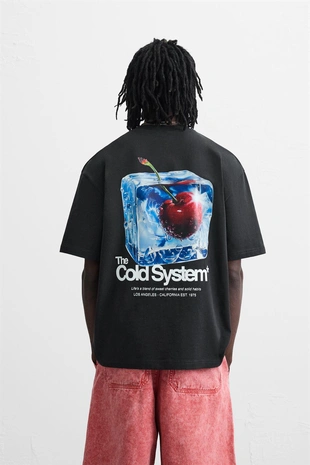 Футболка с контрастным принтом- Заказать в России