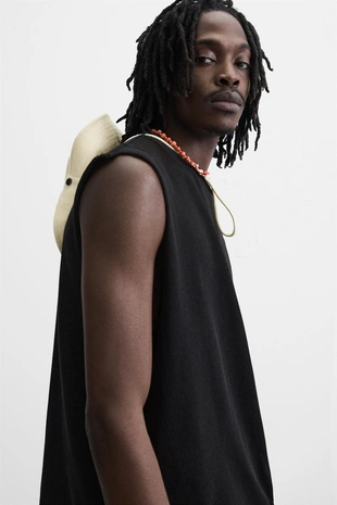 Трикотажный топ без рукавов- Заказать в России