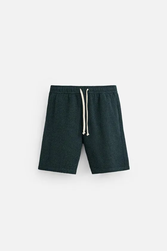 ШОРТЫ REGULAR FIT ИЗ РЕЛЬЕФНОЙ ТКАНИ