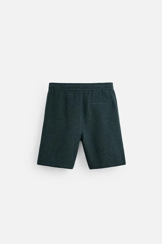 ШОРТЫ REGULAR FIT ИЗ РЕЛЬЕФНОЙ ТКАНИ