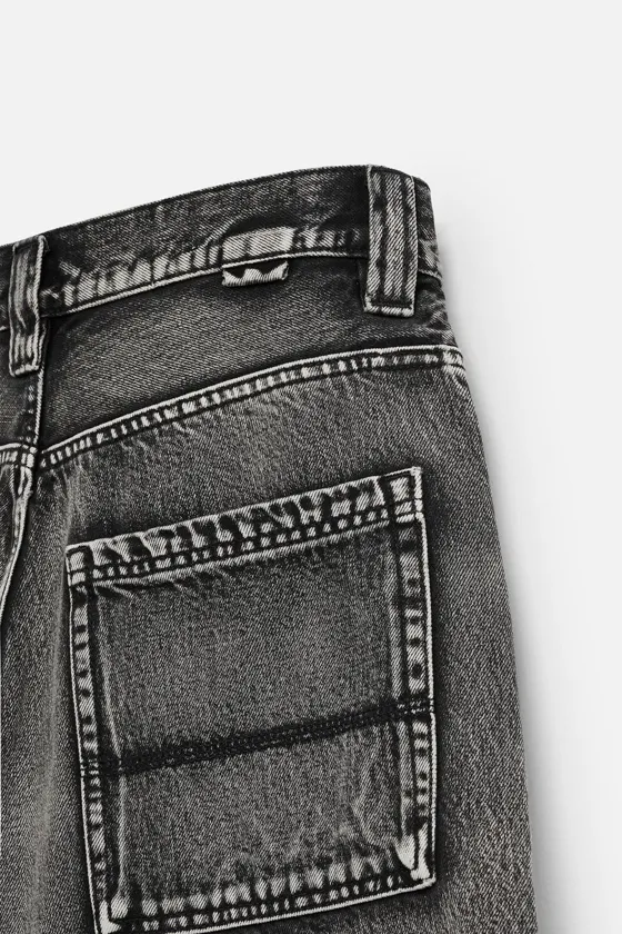ДЖИНСОВЫЕ ШОРТЫ BAGGY FIT С ЭФФЕКТОМ ПОТЕРТОСТИ