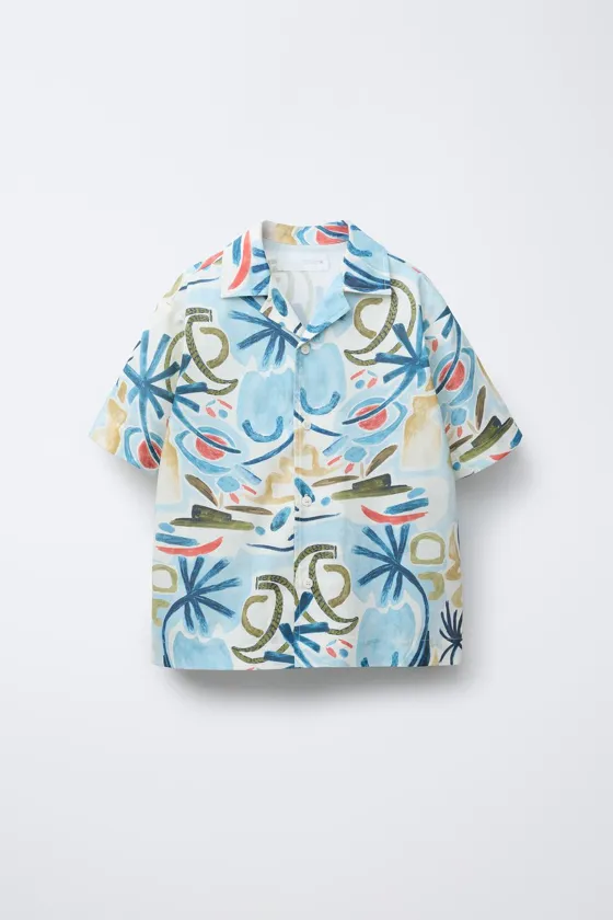 РУБАШКА С ПРИНТОМ «ФОРМЫ»