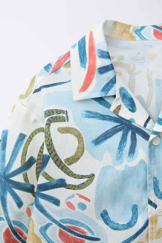 РУБАШКА С ПРИНТОМ «ФОРМЫ»