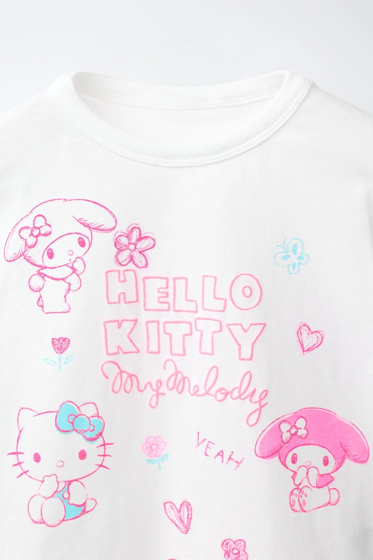 Футболка с вышивкой hello kitty © sanrio