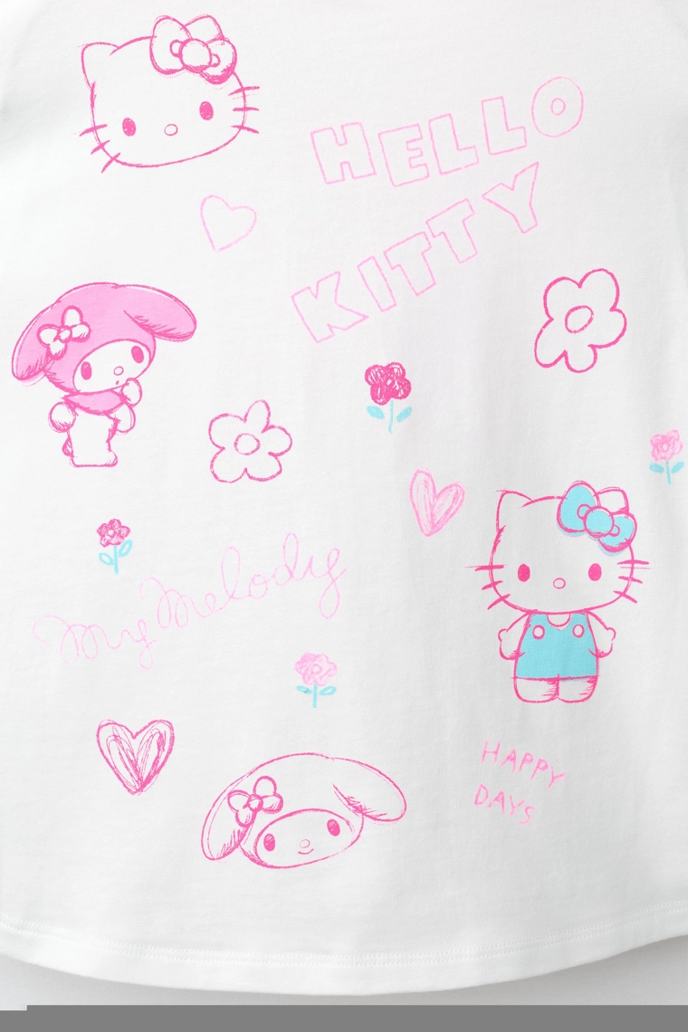 Футболка с вышивкой hello kitty © sanrio