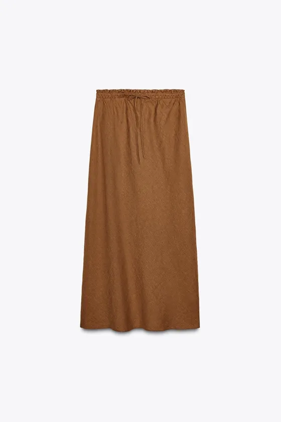 ПЛАТЬЕ МИДИ ИЗ 100% ЛЬНА — ZW COLLECTION