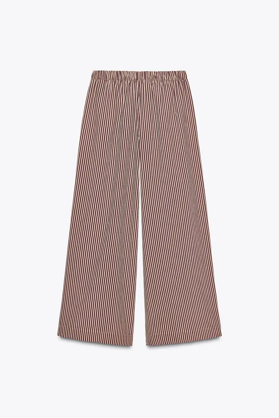 БРЮКИ СВОБОДНОГО КРОЯ В ПОЛОСКУ — ZW COLLECTION
