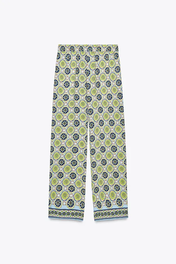 БРЮКИ ШИРОКИЕ С ПРИНТОМ