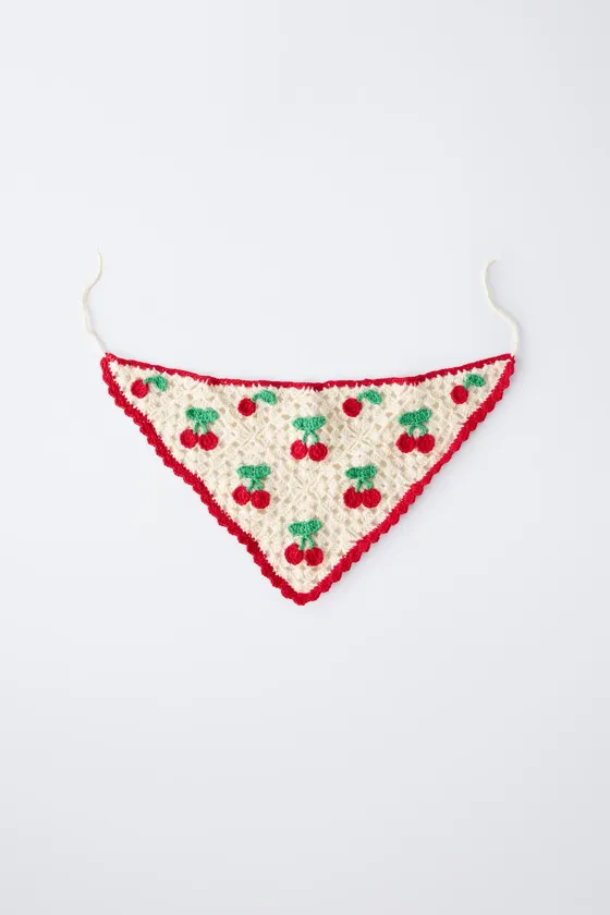 Вязанный повязка для волос cherry crochet