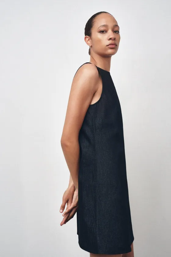 КОРОТКОЕ ДЖИНСОВОЕ ПЛАТЬЕ — ZW COLLECTION