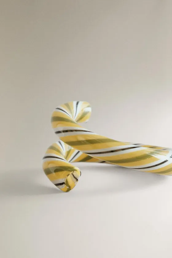 Набор стеклянных кольц для салфеток со спиральным дизайном (набор из 4 шт.)