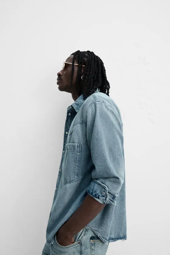 ДЖИНСОВАЯ РУБАШКА В КОВБОЙСКОМ СТИЛЕ