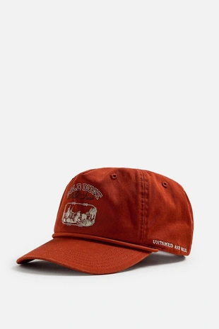 Кепка с эффектом потертости и принтом- Заказать в России