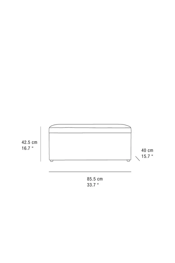 Скамья morris & co. с чехлом из хлопка и льна
