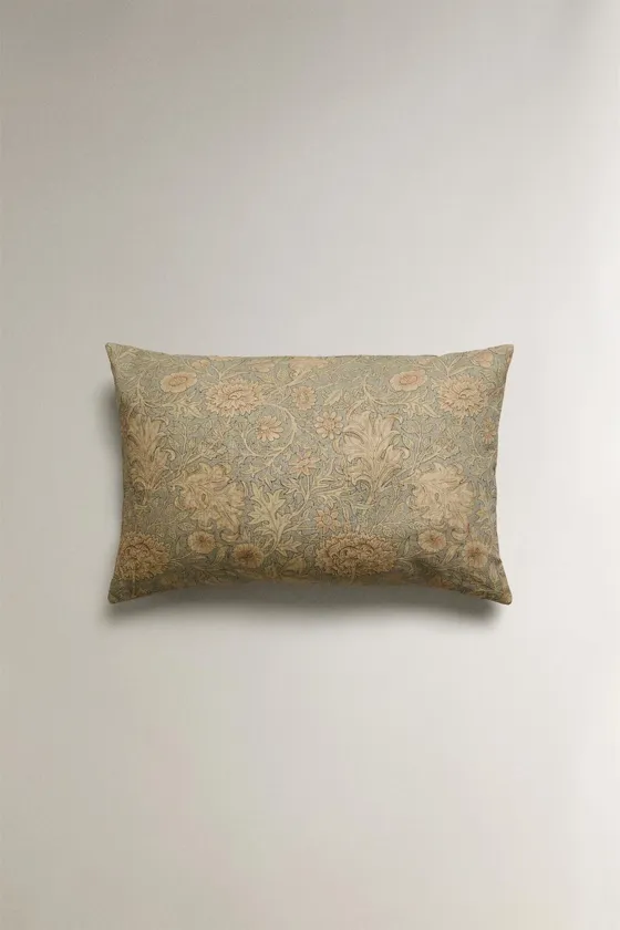 Подушка с ковром washed linen morris & co.