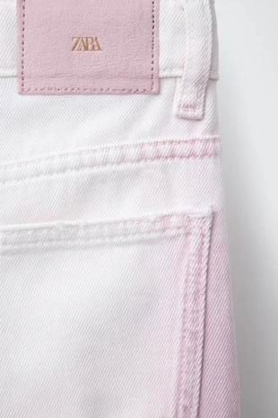 Джинсы WIDE LEG с принтом тай-дай- Заказать в России