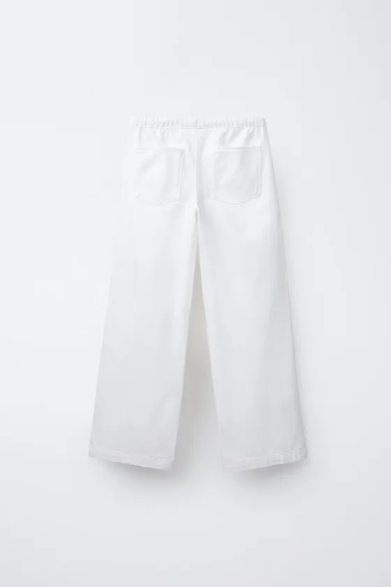 ДЖИНСЫ WIDE LEG С ЗАКЛЕПКАМИ
