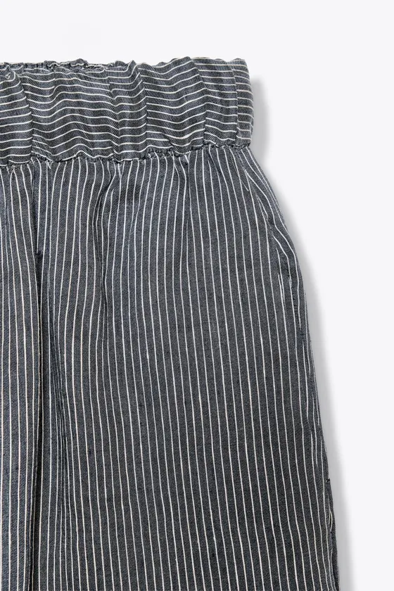БРЮКИ ИЗ СМЕСОВОГО ЛЬНА В ПОЛОСКУ — ZW COLLECTION