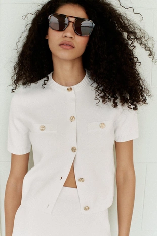 Кардиган с короткими рукавами