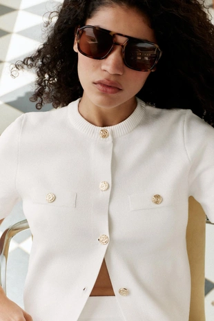 Кардиган с короткими рукавами- Заказать в России