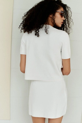 Трикотажная мини-юбка- Заказать в России