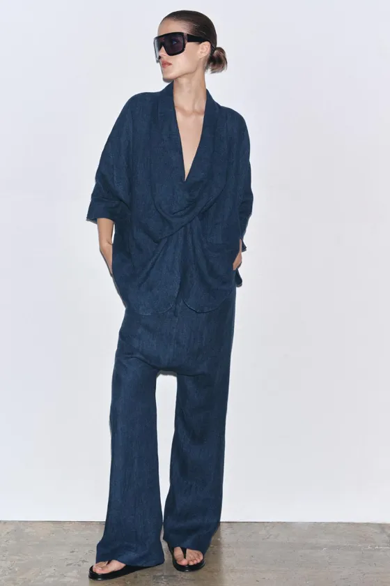БРЮКИ BAGGY ИЗ 100% ЛЬНА — ZW COLLECTION, LIMITED EDITION