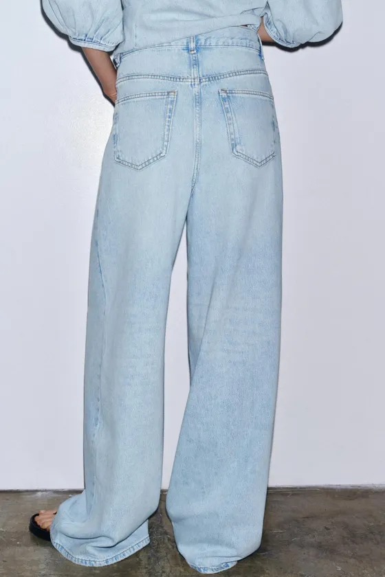 ZW COLLECTION HIGH-WAIST PALAZZO JEANS