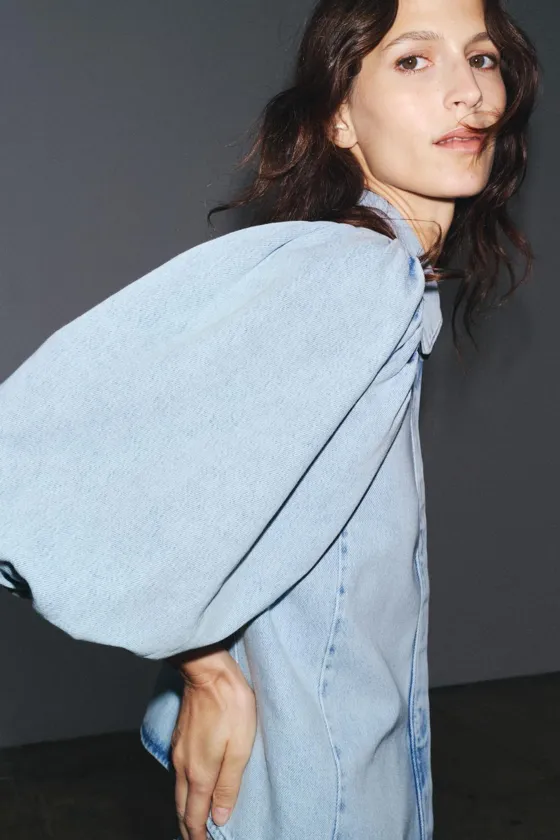 ZW COLLECTION DENIM BLOUSE