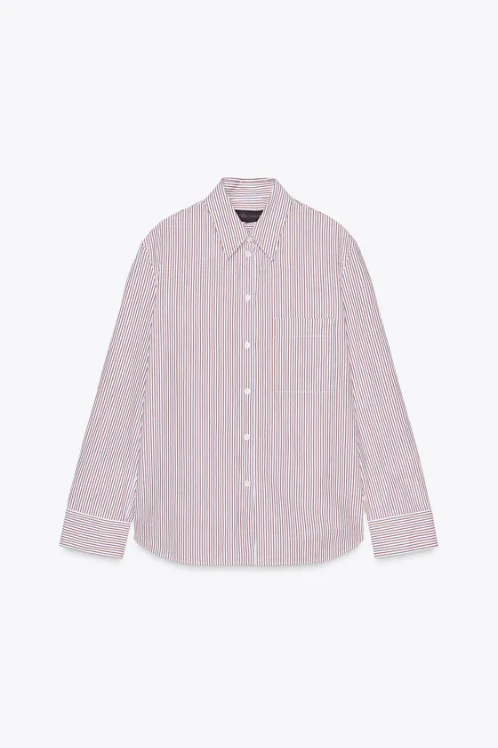 РУБАШКА ИЗ ПОПЛИНА В ПОЛОСКУ — ZW COLLECTION