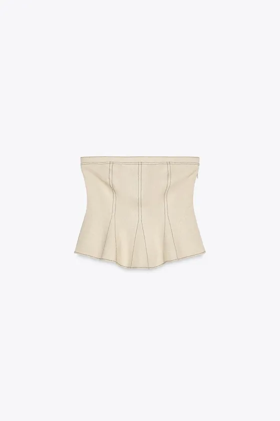 ТОП ИЗ СМЕСОВОГО ЛЬНА С КОНТРАСТНОЙ СТРОЧКОЙ