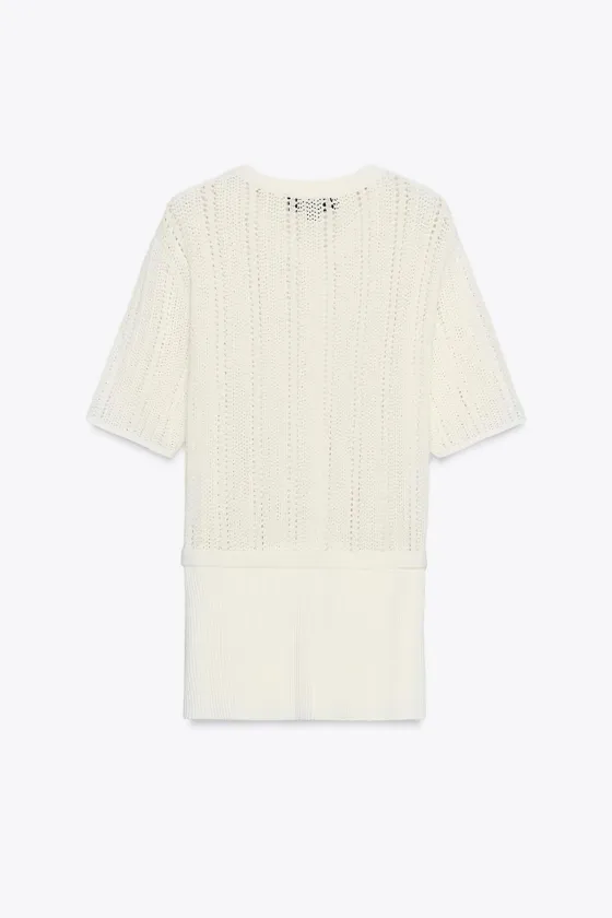 КАРДИГАН АЖУРНОЙ ВЯЗКИ С РЕМНЕМ